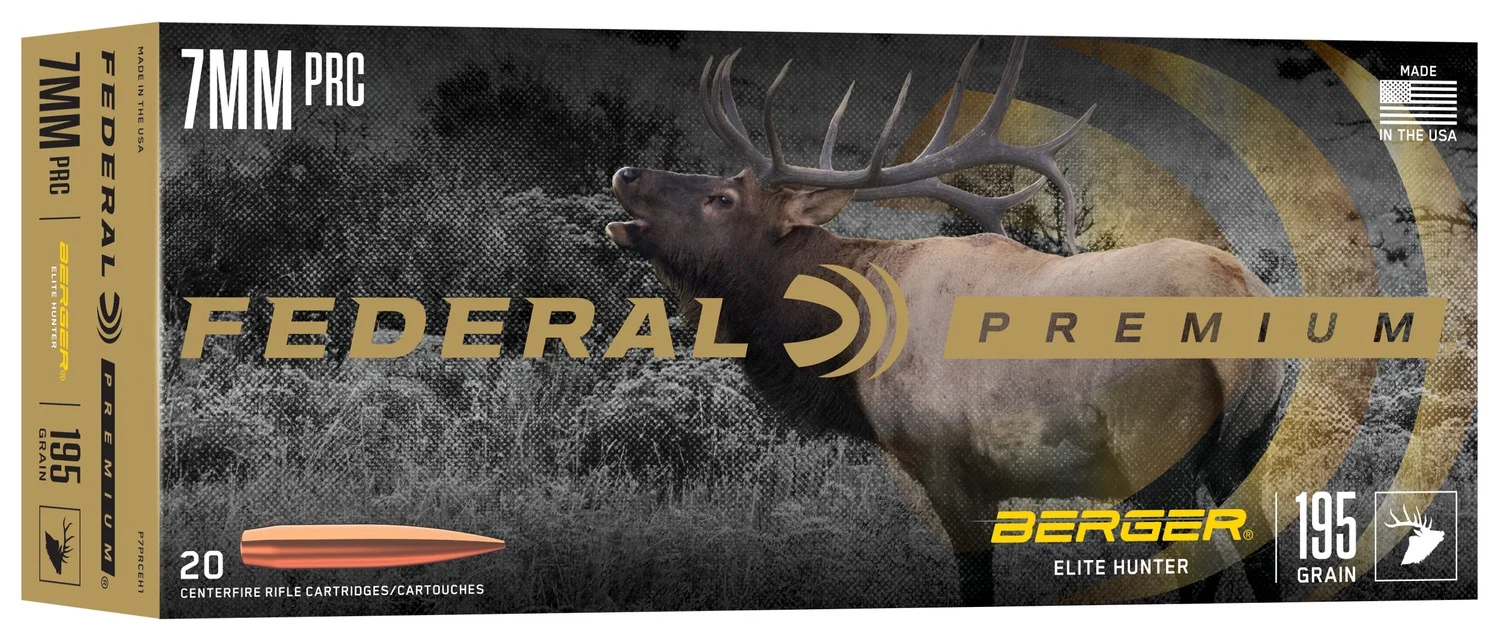 Federal P7PRCBH1 BackCountry 7PRC Berger Elite Hunter 20 Per Box/10 Case