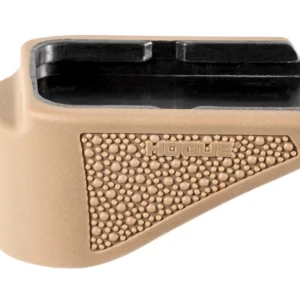 Hogue 18623  Extension Base Pad Fits Glock 26 Compatible w/ 10rd Magazine FDE Overmolded Rubber