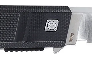 CRKT 3840 Zephyr 3.22" Folding Sheepsfoot Plain Satin D2 Steel Blade, Black Textured G10 Handle