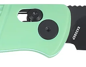CRKT K430BKP Counterpart  EDC 3.38" Folding Drop Point Plain Black Oxide 12C27 Sandvik SS Blade, Aqua Textured GRN Handle