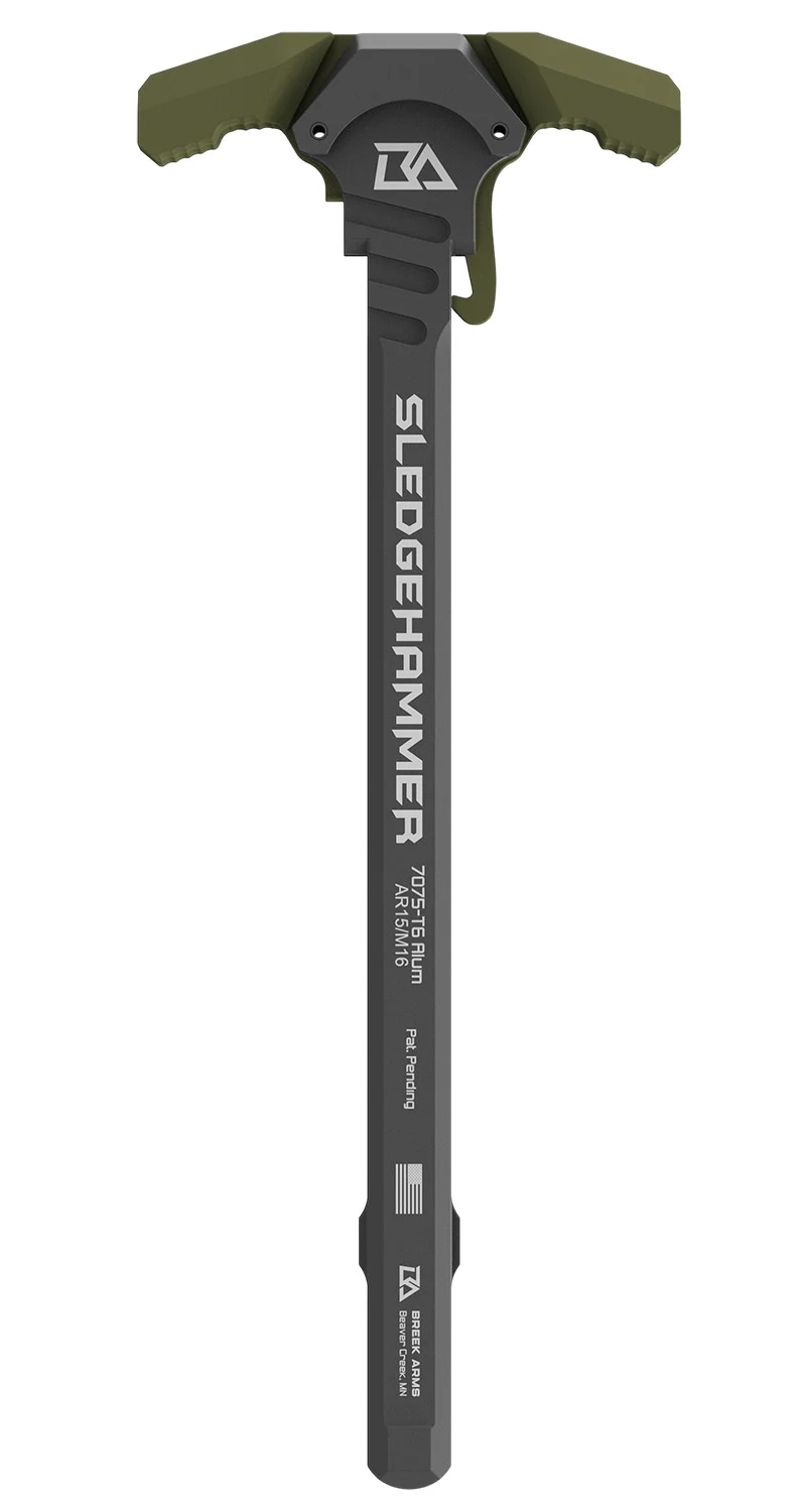 Breek Arms BRK6015RGREEN Sledgehammer Charging Handle Mil Spec AR15/M16 Rifles OD Green Aluminum