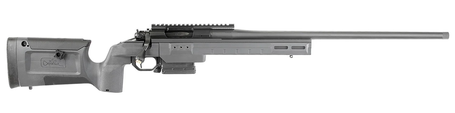 Larue Tactical LTKRGSIETE65CM23GRY Siete 6.5 Creedmoor 23" Threaded Barrel, Picatinny Rail Receiver, Larue KRG Bravo Gray Polymer Chassis