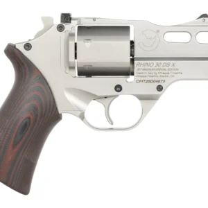 Chiappa Firearms CF340353 Rhino 30SARX *CA Compliant 357 Mag 6 Shot 3" Stainless Steel Barrel & Cylinder, Stainless Alloy Frame, Black/Red G10 Grip