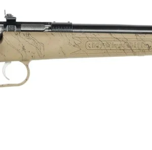 Crickett KSA2343 My First Rifle Gen2 22 LR 1rd 16.13" Blued Single Shot Barrel, Drilled & Tapped Receiver, Tan w/Black Webbing Fixed Synthetic Stock