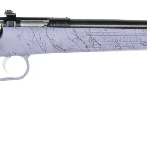 Crickett KSA2345 My First Rifle Gen2 22 LR 1rd 16.10" Blued Single Shot Barrel, Blued Drilled & Tapped Receiver, Purple w/Black Webbing Fixed Synthetic Stock