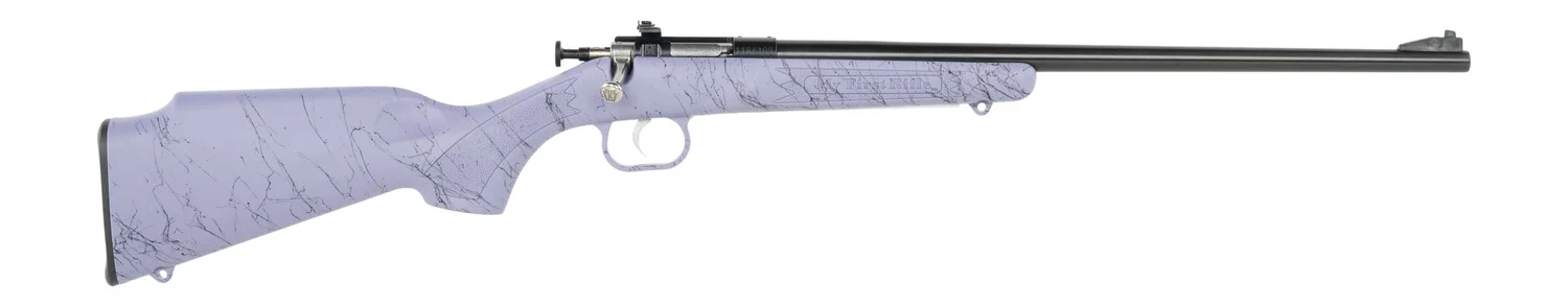 Crickett KSA2345 My First Rifle Gen2 22 LR 1rd 16.10" Blued Single Shot Barrel, Blued Drilled & Tapped Receiver, Purple w/Black Webbing Fixed Synthetic Stock