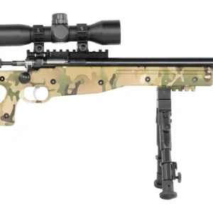 Crickett KSA2147 Precision Gen2 22 LR 1rd Blued Threaded Bull Barrel, Drilled & Tapped Receiver, MultiCam Skeletonized Synthetic Stock