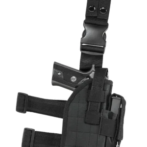 NcStar CVDLHOL2954B Drop Leg Leg Black PVC Fabric Leg Fits Full Size Semi-Auto Fits Compact Semi-Auto Right Hand