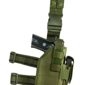 NcStar CVDLHOL2954G Drop Leg Leg Green PVC Fabric Leg Fits Full Size Semi-Auto Fits Compact Semi-Auto Right Hand