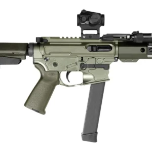 Shark Coast Tactical SCC05752GK9B Grassy Knoll Bundle 9mm Luger 30+1 5" Threaded Barrel, Aluminum Receiver w/Picatinny Rail, M-LOK Handguard, Polymer SB Tactical SBA3 Brace, Streamlight ProTac Rail Li