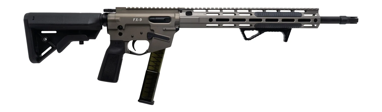 Freedom Ordance FX9R16E-FDE FX9R Elite 9mm Luger 16" Black Nitride Barrel, Flat Dark Earth Anodized Aluminum Receiver w/Picatinny Rail Black B5 Bravo Polymer Stock, B5 P Type Grip