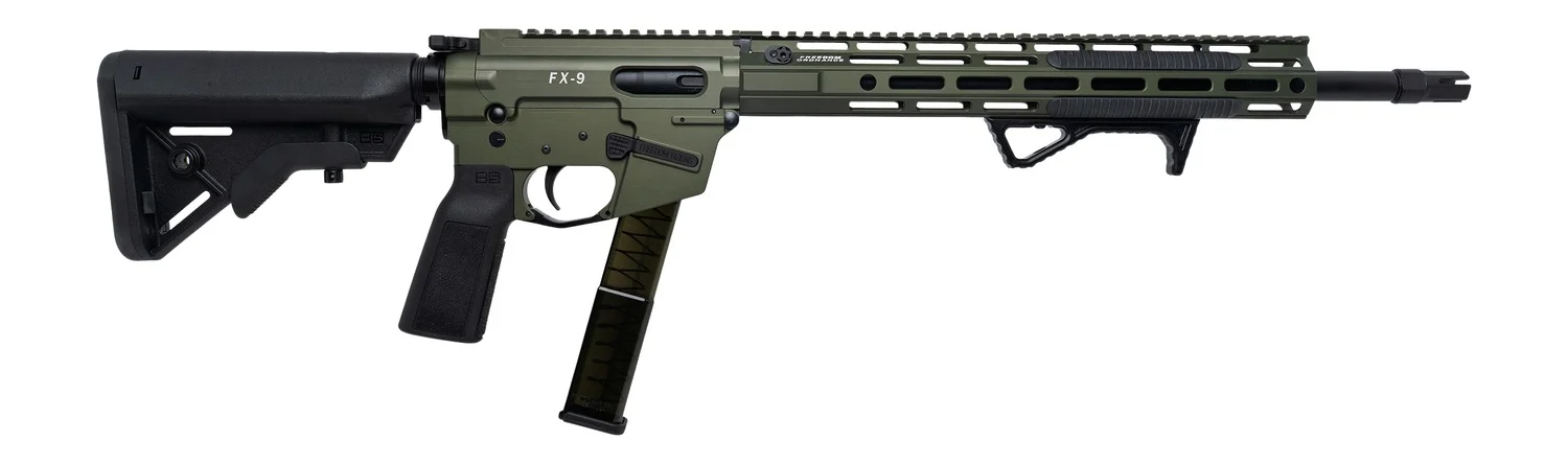 Freedom Ordance FX9R16E-ODG FX9R Elite 9mm Luger 16" Black Nitride Barrel, OD Green Anodized Aluminum Receiver w/Picatinny Rail Black B5 Bravo Polymer Stock, B5 P Type Grip