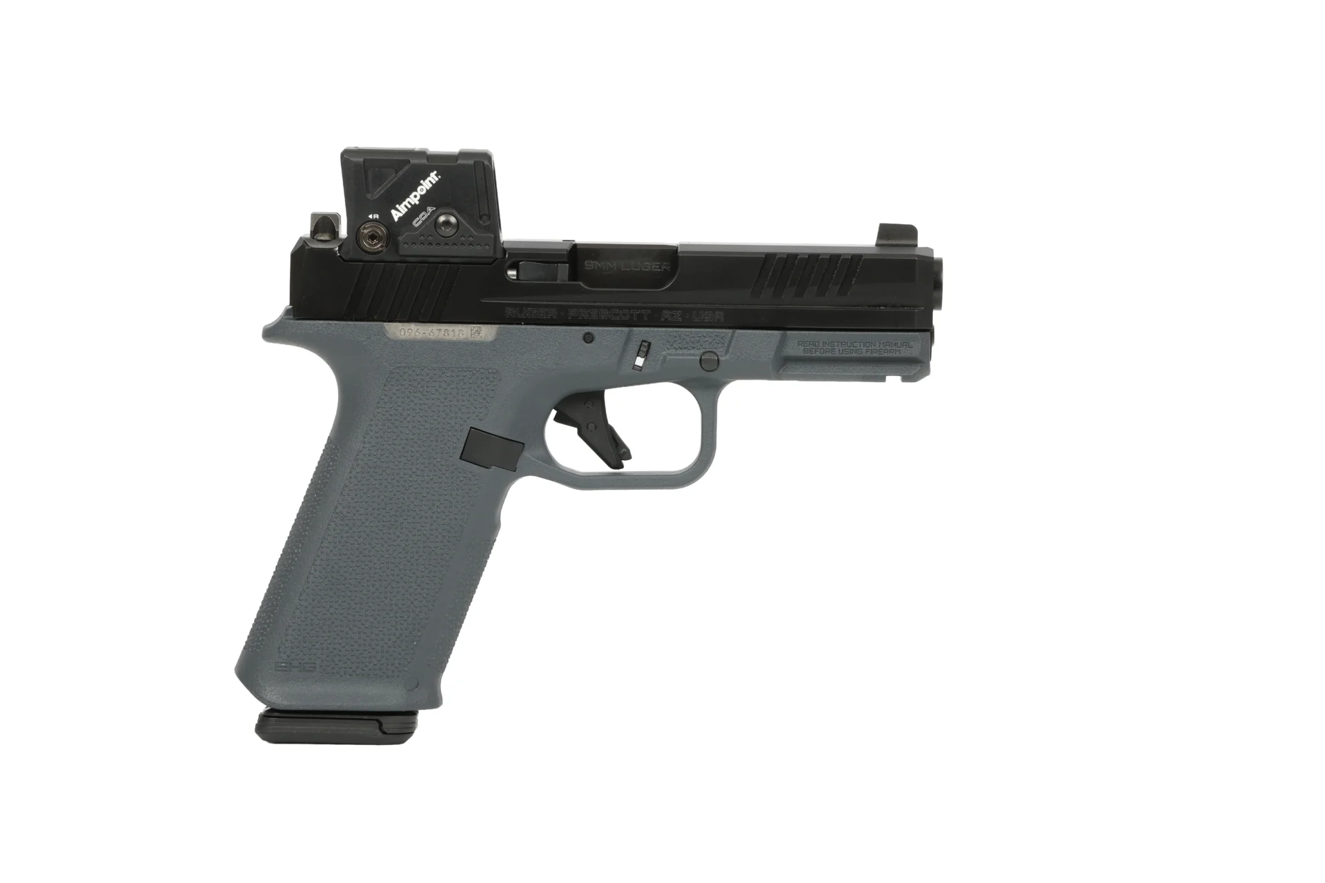 RUGER RXM 9MM BLK/GRAY 17+1 4" COA