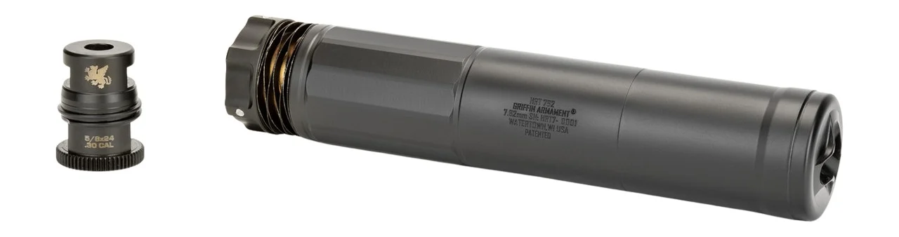 Griffin Armament GADLHRT7-W HRT-762 7.62mm 1.50" Black Stainless Steel/Inconel 5/8"x24
