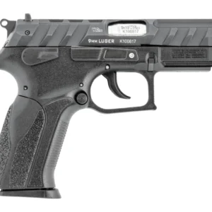 Grand Power 8588005808651 P1 Mk23 9mm Luger 15+1 3.66" 9mm Luger 12+1 3.66" Stainless Rotating Barrel, Black Optic Ready/Serrated Slide, Black Frame w/Accessory Rail, Interchangeable Backstrap, Ambide