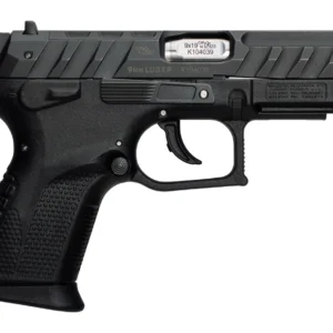 Grand Power 8588005944663 P1S Mk23 9mm Luger 12+1 3.66" Stainless Rotating Barrel, Black Optic Ready/Serrated Slide, Black Frame w/Accessory Rail, Checkered Grip, Ambidextrous
