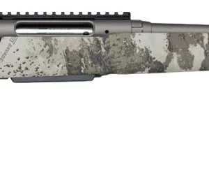 Savage Arms 33209 Axis 2 Pro 22-250 Rem 4+1 20" Gun Metal Bronze Cerakote Spiral Fluted Threaded Barrel & Receiver w/Picatinny Rail, Savage Woodland Camo Fixed w/Pistol Grip Synthetic Stock, Right Han
