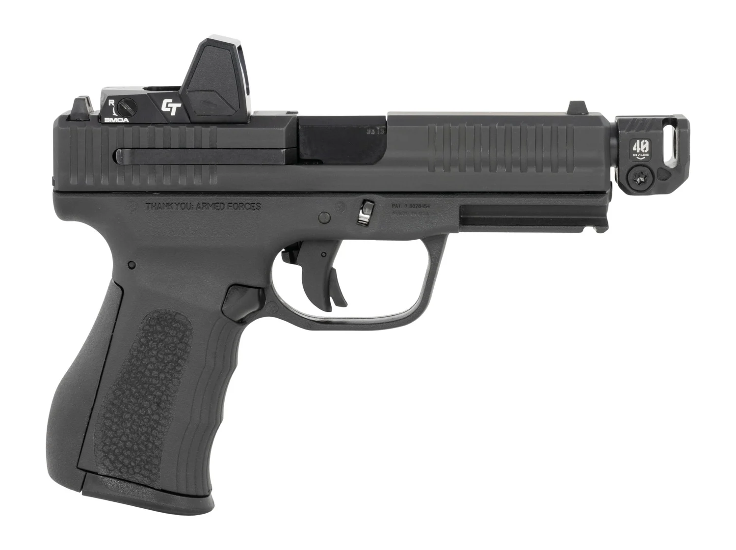 FMK FMKG39BBSTR G3 Strike Compact Frame 9mm Luger 17+1 4.50" Threaded Barrel, Serrated w/Optic Slide, Black Polymer Frame w/Accessory Rail, SI Seeker Red Dot