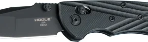 HOGUE DEKA 3.25" ABLE LCK FLDR - WHARNCLIFFE G-10 FRME BLACK