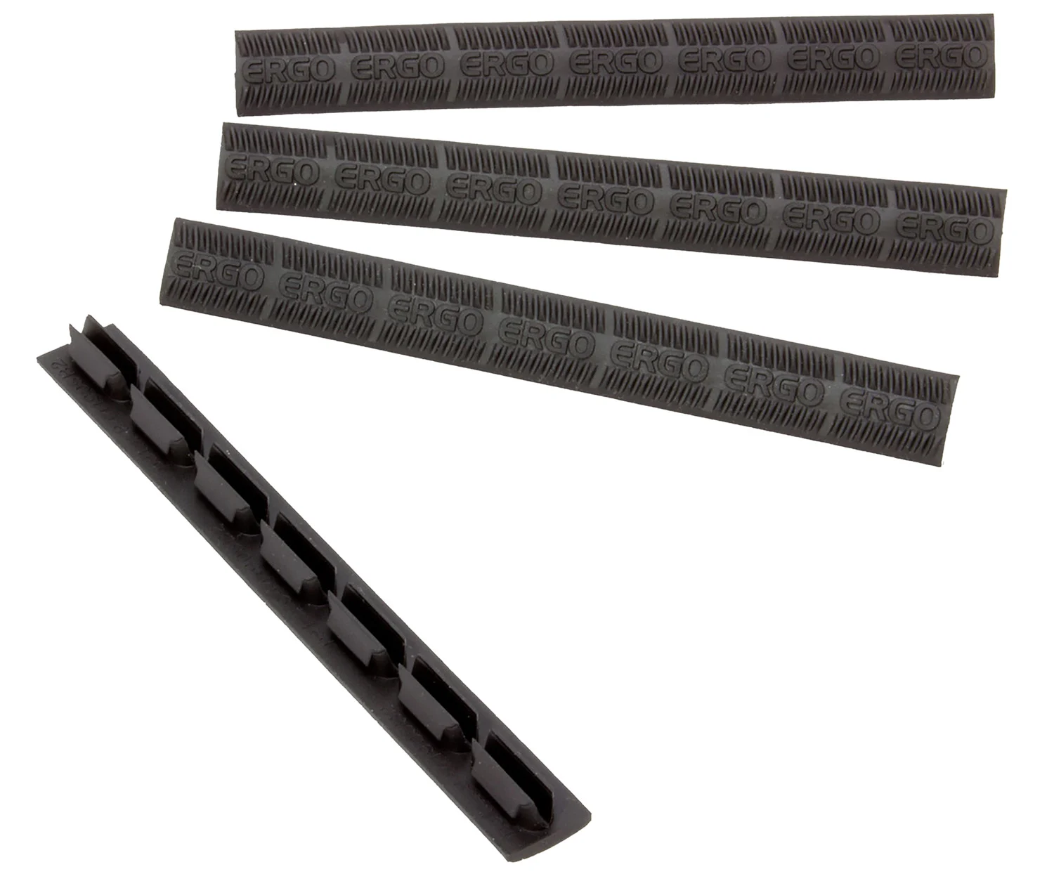 Ergo 4332BK WedgeLok Slot Cover Black Rubber, 4 Slot Low Profile w/Aggressive Texture 4 Per Pack