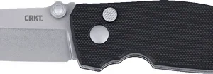 CRKT SQUID 2.2" FINE EDGE - BLACK/SS BUTTON LOCK D2