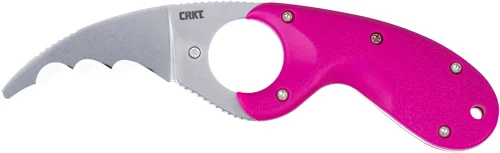 CRKT BEAR CLAW 2.39" PINK W/ - VEFF SERRATIONS BELT CLIP