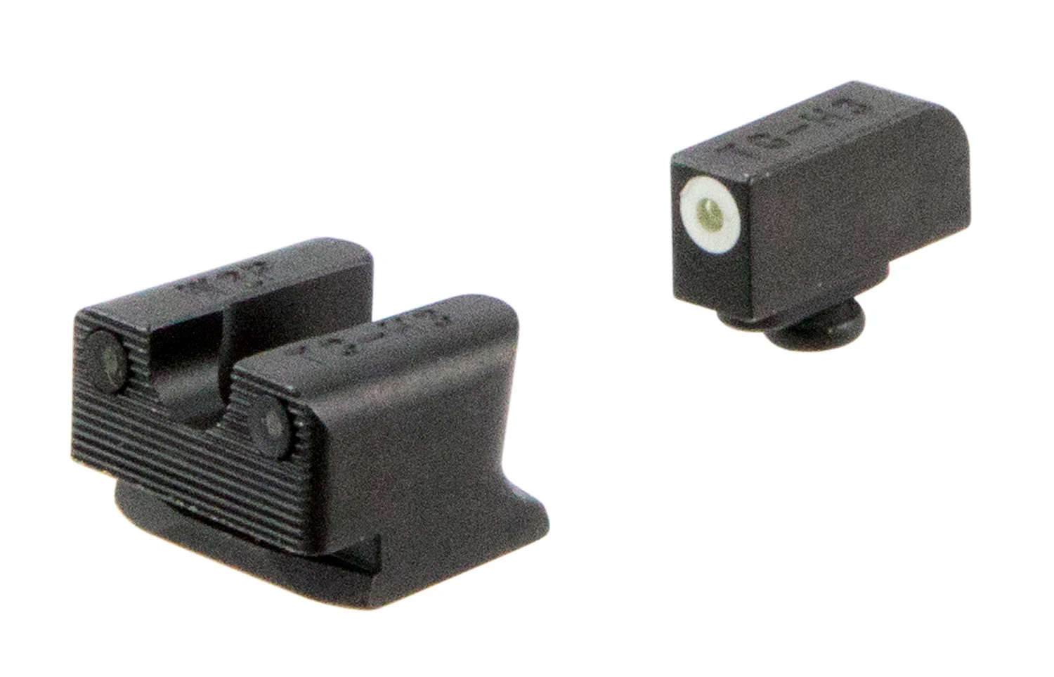 TruGlo TG231W2W Tritium Pro Black | Green Tritium White Outline Front Sight Green Tritium Rear Sight
