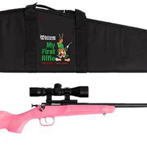 Crickett KSA2220BSC Youth Package Youth 22 LR 1rd 16.12" Blued Single Shot Barrel, Blued Stainless Steel Receiver, Pink Fixed Synthetic Stock, Right Hand