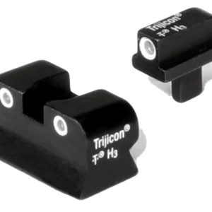 Trijicon 600145 Bright & Tough Night Sights Green/Tritium White Outline Front Sight-Green/Tritium White Outline Rear Sight Colt 1911 0.055 Tang