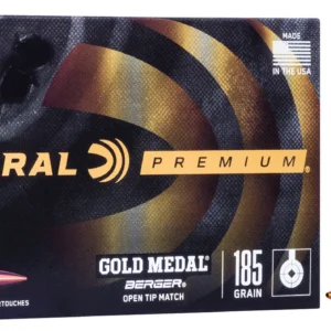 Federal GM308BH185 Premium Gold Medal 308Win 185gr Berger Jugernaught Open Tip Match 20 Per Box/10 Case