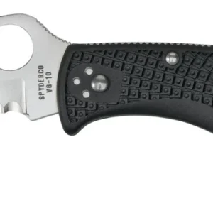 Spyderco Endura 3.75" Folding Clip Point Serrated VG-10 SS Blade/Black Textured FRN Handle Includes Pocket Clip