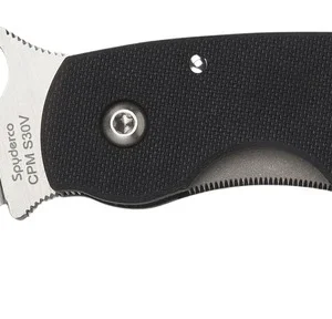 Spyderco C36GPE Military 4" Folding Modified Clip Point Plain CPM S30V Stainless Steel Blade/G10 Black Handle