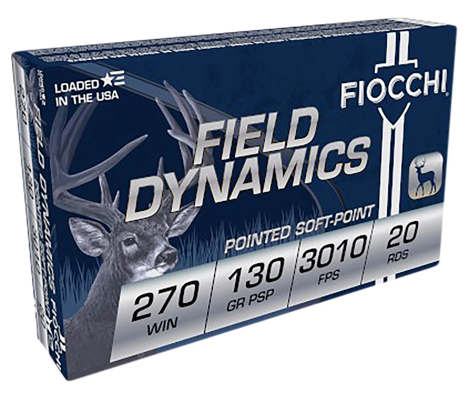 Fiocchi 270SPB Field Dynamics 270Win 130gr Pointed Soft Point 20 Per Box/10 Case