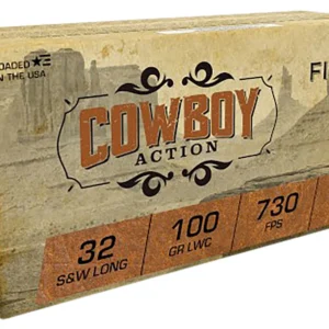 Fiocchi 32LA Cowboy Action 32S&WLong 100gr Lead Wadcutter 50 Per Box/20 Case