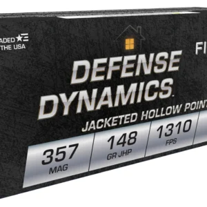 Fiocchi 357E Defense Dynamics 357Mag 148gr Jacketed Hollow Point 50 Per Box/20 Case