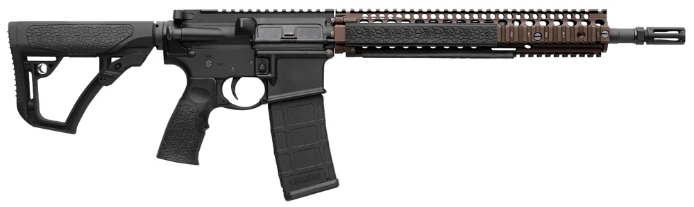 Daniel Defense 0208806027011 DDM4 M4A1 5.56x45mm NATO 30+1 14.50" Threaded Barrel, Black Hard Coat Anodized Receiver, 6 Position Stock w/SoftTouch Overmolding, Flat Dark Earth Handguard