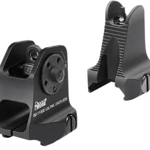 Daniel Defense 1908809116 AR-15 Iron Sight Set Black Hardcoat Anodized Fixed Front & Rear Sight