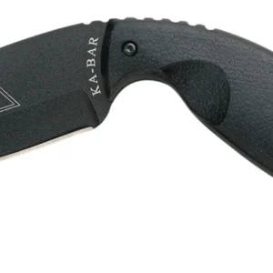 Ka-Bar 1482 TDI Law Enforcement Large 3.69" Fixed Drop Point Plain Black AUS-8A SS Blade, Black Zytel Handle, Includes Belt Clip/Sheath