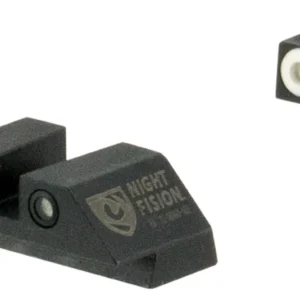 Night Fision GLK001003WGW Tritium Night Sights For Glock Green Tritium White Outline Front Sight- Green Tritium White Outline Rear Sight Glock 17/17L/19/22
