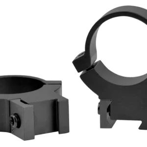 Warne 722M Rimfire 70/30 Horizontal Split Matte Black Steel 1" Tube High 3/8"/11mm Dovetail 0 MOA