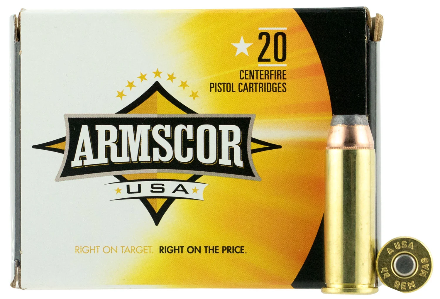 Armscor FAC44M2N USA 44Rem Mag 240gr Jacketed Hollow Point 20 Per Box/25 Case