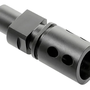 CMMG 57DA5BE Flash Hider Black Steel with M12x1 LH Threads for 5.7x28mm FN PS90