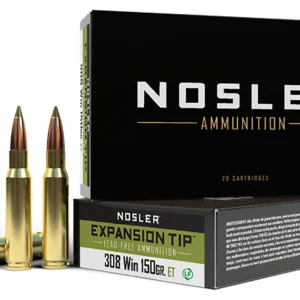 Nosler 40034 E-Tip 308Win 150gr E Tip Lead Free 20 Per Box/10 Case