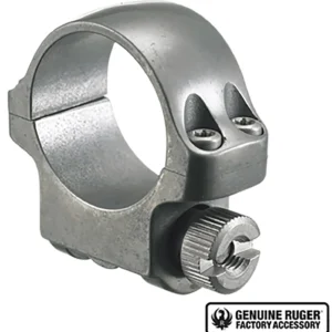 Ruger 90293 3KTG Scope Ring Silver 1" Low