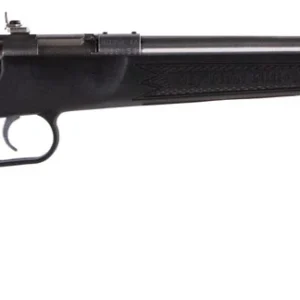 Crickett KSA2295 Youth 22 WMR 1rd 16.12" Blued Barrel & Receiver, Fixed Front/Adjustable Rear Peep Sights, Black Synthetic Stock w/11.5" LOP, Rebounding Firing Pin Safety