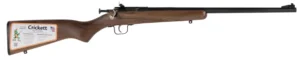Crickett KSA2338 Youth 22 WMR 1rd 16.12" Barrel & Receiver, Fixed Front/Adjustable Rear Peep Sights, Walnut Stock w/11.5" LOP, Rebounding Firing Pin Safety