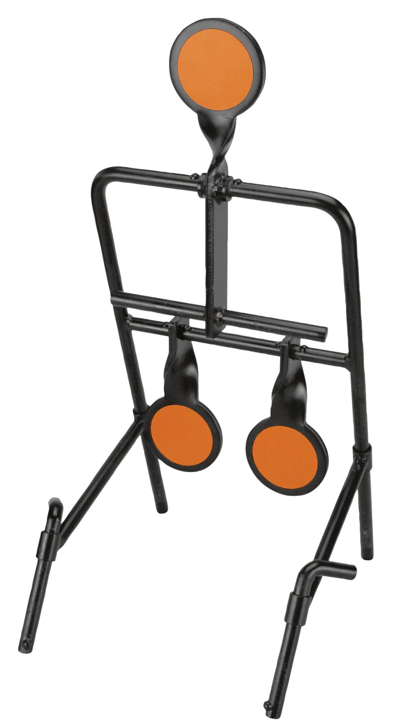 Caldwell 1071002 Resetting Handgun Resetting Steel Target Black/Orange Circle Illustration Impact Enhancement Motion 3.50"