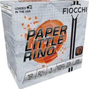 Fiocchi 12FPTX75 Paper Little Rino Extrema 12Gauge 2.75" 1oz 7.5Shot 25 Per Box/10 Case