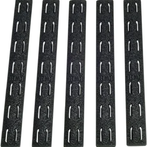 BCM KMRRPBLK5 Rail Panel Kit AR Platform KeyMod 5.55" Black Polymer 5 Pack