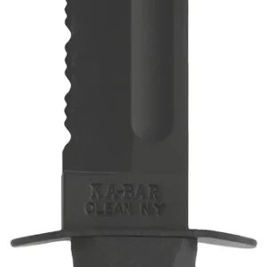 Ka-Bar 1214 Fighting/Utility 7" Fixed Clip Point Serrated Black 1095 Cro-Van Blade, Black Kraton G Handle, Includes Sheath